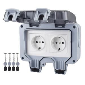 IP66 콘센트 220v 한국 방수 야외 플러그 전기 소켓 및 스위치 벽 멀티 유럽 Eu 어댑터 욕실 전원