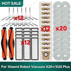 Xiaomi X20 Plus/X20+, Xiaomi X10 Plus/X10+ 액세서리 가방 헤파 필터 걸레 천 메인 사이드 브러시 부품과 호환