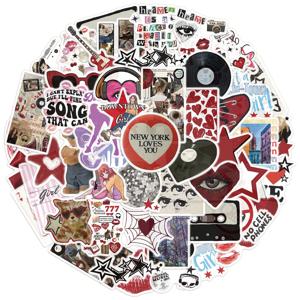 50/100PCS 다운타운 Y2K 여자 스티커 유행 기타 가방 전화 케이스 노트북 장식 방수 스티커