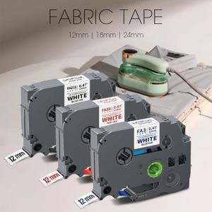 옷 테이프의 패브릭 아이언 호환 형제 패브릭 테이프 12/18/24mm tze FA231 FA3 FA3R FA241 Brother P-Touch H110 프린터 용