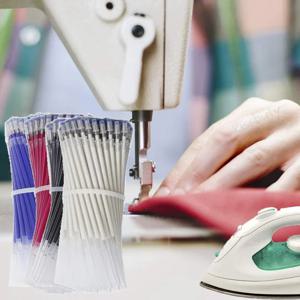 102 개/대 고온 사라지는 지울 수있는 젤 펜 리필 섬유 직물 마커 펜 열 양재 PU 가죽 봉제