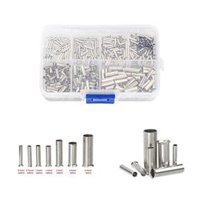 600Pcs 비절연 구리 터미널 부트레이스 페룰 코드 엔드 전기 케이블 압착 단자