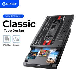 ORICO 외장 하드 드라이브 인클로저, USB 3.0 SATA, 5Gbps HDD 및 SSD 테이프 인클로저, DIY 스티커 포함 UASP PC 노트북용, 2.5 인치