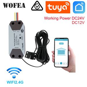 Wofea WiFi 스마트 차고 도어 오프너 컨트롤러 DC12 DC24V Wrok Alexa 및 Google 홈 2.4G APP 필요 없음 게이트웨이