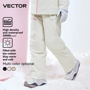 VECTOR 남녀공용 겨울 스키 바지, 야외 하이 퀄리티 방풍 방수 따뜻한 스노우 바지, 겨울 스키 스노보드 바지