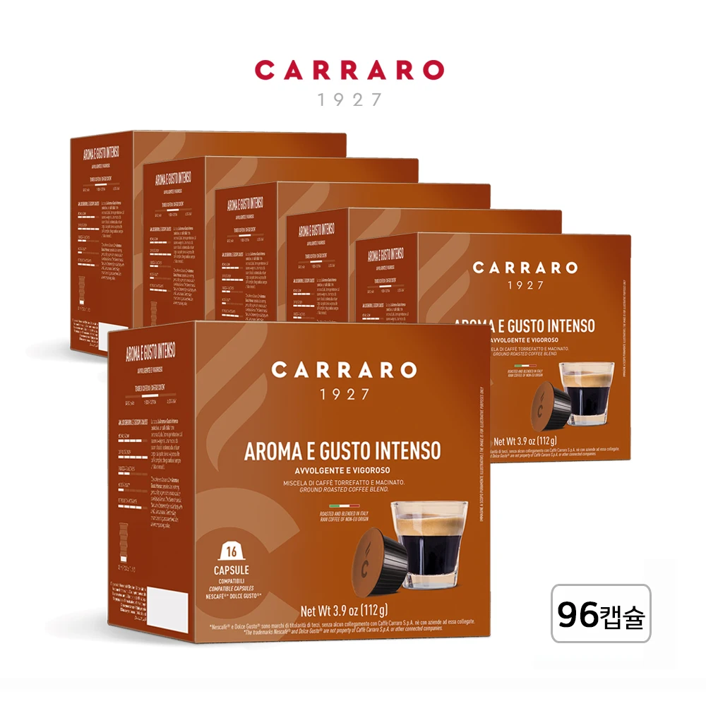 까라로 돌체구스토 호환 캡슐커피 6박스 96캡슐 인텐소