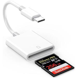 USB C SD 카드 리더기 IPhone 16 15 14 13 12 Pro Max Plus IPad MacBook Type C USBC OTG 케이블 메모리 리더기용 고속 어댑터