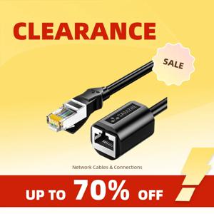 클리어란스_SAMZHE Cat6 이더넷 익스텐션 패치 케이블, PC 노트북 이더넷 C용 RJ45 수-암 연장 어댑터