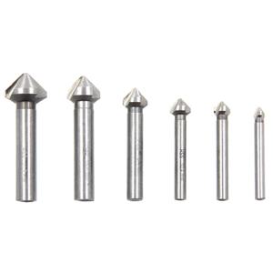 HSS 풀 그라인딩 모따기, 90 도, 내추럴 컬러, 목공 밀링 커터, 스폿 페이서, 홀 오프너 도구 세트