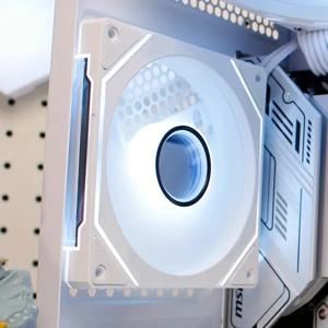 PRISM IV PRO 케이스 냉각 팬 120mm 5V 3핀 ARGB, 12V 4핀 PWM, CPU 및 케이스용, 인피니티 미러 시리즈, 1650RPM, 65 CFM