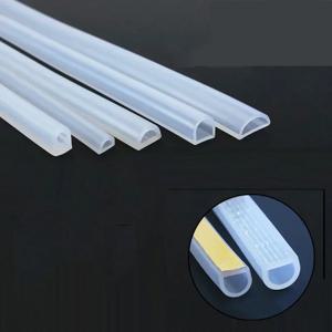 1-10M D형 실리콘 고무 씰링 스트립 반원형 중공 고온 자가 접착 도어 창문 방음 스트립