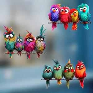 재밌는 새 창의적인 유리창 장식 스티커, 창문 유리 벽 거울 축제 홈 장식 비닐 데칼, 1PC