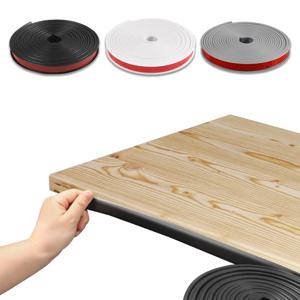 U자형 씰링 스트립 TPE 가구 가장자리 스트립, 목재 캐비닛 가구 가장자리 스트립, 자체 접착 충돌 방지, 5m