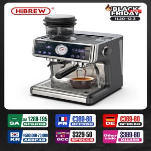 HiBREW 듀얼 보일러 시스템 Barista Pro 20Bar Bean to Espresso Cafetera 커피 머신(카페 호텔 레스토랑 H7A용 풀 키트 포함)
