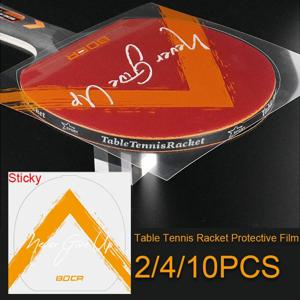 2/4/10pcs 탁구 라켓 보호 필름 끈적 방진 투명 탁구 박쥐 고무 보호기 커버 액세서리