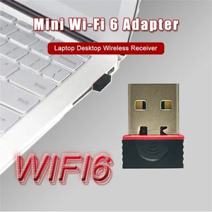 WIFI 6 네트워크 신호 수신 PC 데스크탑 컴퓨터 용 미니 드라이버 프리 Wi-Fi 어댑터 2.4G 네트워크 카드 USB 플러그 앤 플레이