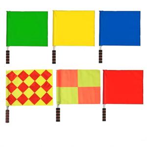 전문 심판 플래그 스폰지 핸들이있는 멀티 컬러 방수 라인 맨 플래그 플래그 발리볼 축구 용품 발행
