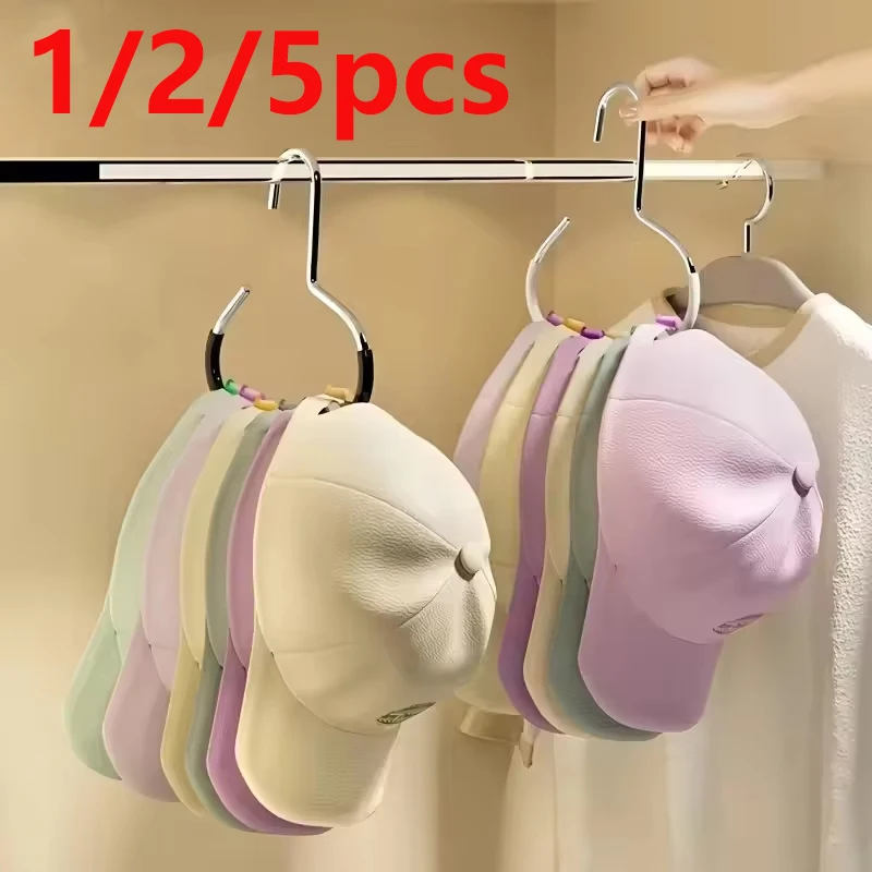 1/2/5개 다용도 망간강 원형 후크 - 모자, 넥타이, 스카프 및 가방에 적합, 강력한 하중 지지, 변형 불가