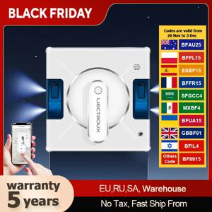 로봇 창 청소기 Liectroux YW509, 양방향 물 스프레이, 가정용 유리 바닥 벽 창 청소 로봇, Windows 용 로봇 진공 청소기, 지능형 내비게이션, 삼중 안전 시스템, 무테 작업, 원격 제어