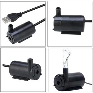 DC 3-5V USB 마이크로 수중 미니 저소음 워터 펌프 (수족관, 어항, 연못, 분수, 수경재배, 정원용)