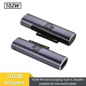 마이크로소프트 서피스 프로 X 8 7 6 5 4 Go 북용 C타입 PD 어댑터 태블릿 고속 충전 플러그 컨버터 마그네틱 충전 어댑터