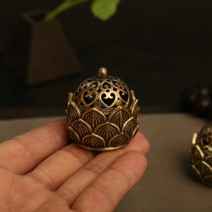 1PC 연꽃 향 콘 홀더, 미니 아시아 선 장식, 홈 오피스 명상 선물용 작은 꽃 버너