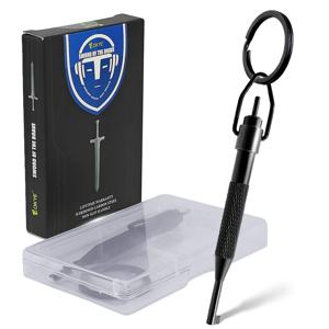 AK-01B 회전 수갑 키, 고탄소강 + 알루미늄 합금, 열쇠 고리 포함, 모든 표준용 경찰 수갑 키