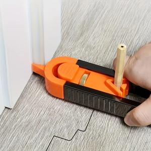 잠금 장치가 있는 정밀 목공 도구 세트 - 조정 가능한 불규칙 곡선 및 윤곽선 마킹 눈금자