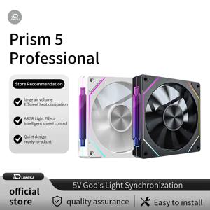 LDPCSJ OEM PRISM 5 PRO 컴퓨터 섀시 팬 12cm ARGB 4 핀 PWM 조용한 냉각 팬 12V 대용량 풍량 45.2CFM/800-1600RPM
