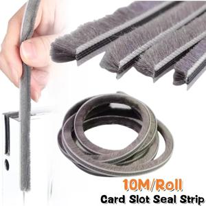 10m/롤 카드 슬롯 씰 스트립 슬라이딩 윈도우 새시 도어 테이프 파일 드래프트 제외 브러시 씰 스트립 슬라이드 인 Weatherstrip