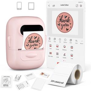 Marklife 열전사 라벨 프린터 P50 Protable Bluetooth 무선 자체 접착 프린터 태그 가격 기계 사무실 학교 주방용