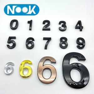 3.5-10cm 3D 집 번호 자리 0-9 스티커 자체 접착 도어 플레이트 사인 야외 우편함 호텔 아파트 방 주소 플라크