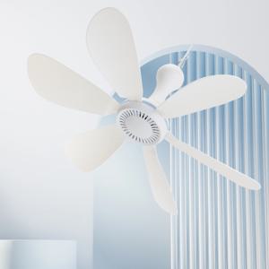 무소음 6엽 USB 전원 천장 캐노피 팬, 리모컨 타이밍 4단 속도 조절, 캠핑 침대 기숙사 텐트용 신제품