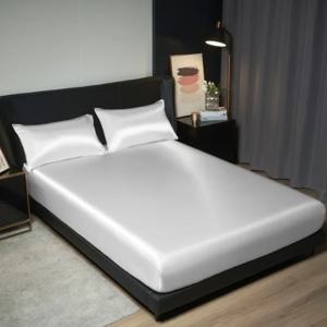 2025 단색 심플하고 가벼운 럭셔리 컬러 딩 침대 시트 싱글 피스 매트리스 보호 커버(베갯잇 없음)