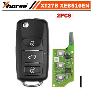 2PCS XHORSE XEB510EN B5 VVDI2, VVDI 키 도구 Max Pro 용 B5 유형 용 XT27B 슈퍼 칩이있는 슈퍼 원격 키 3 버튼
