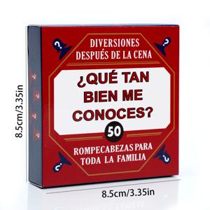 스페인 카드 게임 50 Rompecabezas Para Toda La Familia 게임 카드 (스페인어 버전) 테이블 게임