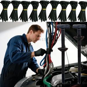 1-300PCS 나일론 범용 케이블 타이 버클 헤비 듀티 자동 잠금 나일론 지퍼 타이 홀더 다목적 플라스틱 케이블 타이 도구