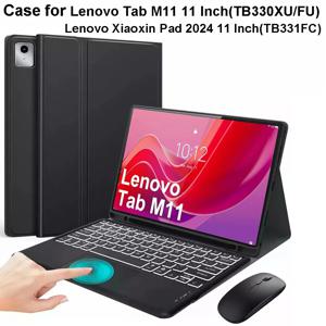 Lenovo Xiaoxin Pad 2024 11 인치 TB331FC 용 케이스, Lenovo Tab M11 11 인치 TB330FU TB330XU 용 Bluetooth 키보드 커버