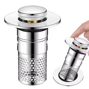 주방 세면대 싱크 ABS 누수 방지 플러그 바닥 배수구 필터 냄새 방지 팝업 바운스 코어 세면대 스토퍼 헤어 싱크 스트레이너