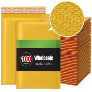 도매 버블 봉투 방수 폼 접착 비즈니스 선물 우편 포장 파우치 크라프트 버블 메일러 봉투 커버