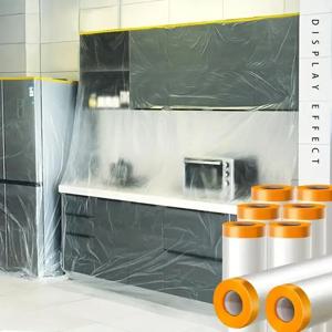 사전 테이핑 마스킹 필름 페인터 플라스틱 시트 필름 테이프 자동차 페인트 마스킹 필름 자동차 도색 커버 가구 테이프