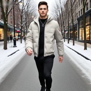 겨울 따뜻함을 위한 남성용 면 재킷, 후드 블록 퀼팅 방풍 재킷, 남성용 멀티 컬러 옵션, 2025년 새로운 트렌디 면