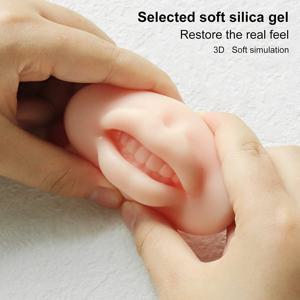 1/3/5Pcs 부드러운 실리콘 립 연습 3D 연습 입술 금형 치아와 함께 립 블러쉬 영구 메이크업을위한 재사용 가능한 훈련 피부