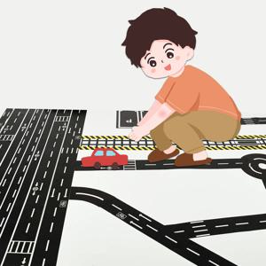 철도 고속도로 교통 도로 디자인 종이 Washi 테이프 DIY 접착 스티커 라벨 어린이 장난감 경주
