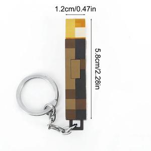 미니 토치 키체인 충전식 라이트 플라스틱 게임 모델 장난감 백팩 장식 펜던트 휴일 파티 선물