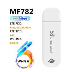 TIANJIE 4G LTE 와이파이 라우터 USB 휴대용 모뎀 핫스팟 기능 100&300Mbps 고속 네트워크 Wi-Fi 6&4 무선 동글