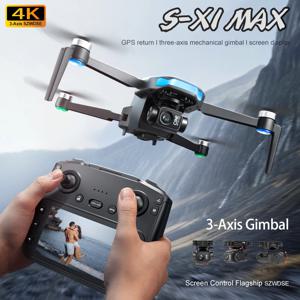 S-X1 MAX 4K 전문가용 드론 HD 카메라 3축 짐벌 GPS 드론 브러시리스 5G WIFI 스크린 리모컨 RC 쿼드콥터 장난감
