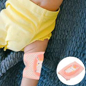1쌍 아기 무릎 보호대 통기성 편안한 부드러운 기어다니기 보호대 미끄럼 방지 유아 무릎 보호대 유아 기어다니기 패드