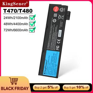 KingSener 10.8V 6600mAh 노트북 배터리 레노버 ThinkPad T470 T480 T570 T580 P51S P52S 01AV427 01AV428 01AV423 SB10K97580 61++