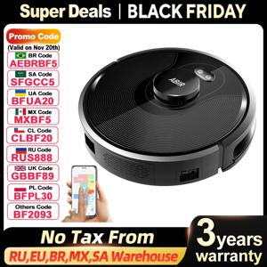 (프로모션 코드: KR1200)로봇 진공 청소기 ABIR X8, 레이저 Lidar 내비게이션, 6500pa 흡입, 멀티 플로어 맵, UV 램프, Y 형 습식 Mopping, APP No-Go Zones, TOF 지혜 센서